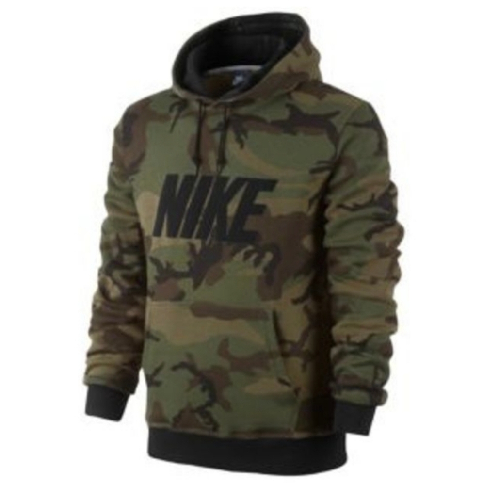 Nike Club PO Woodland Camo Large Hoodie